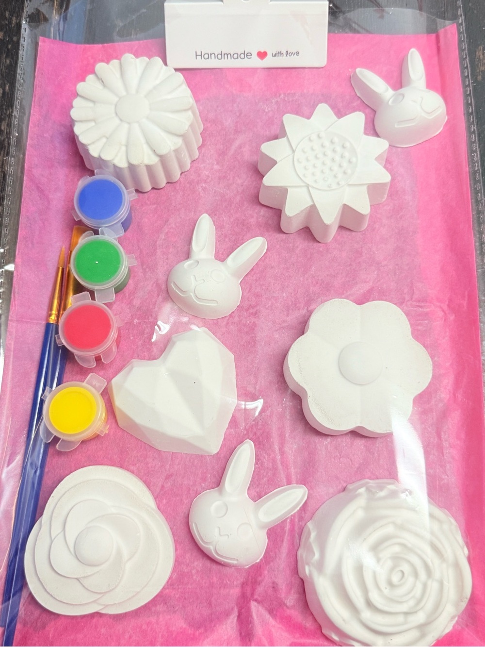 Handmade Paint-Your-Own Party Favor Kit — Pink